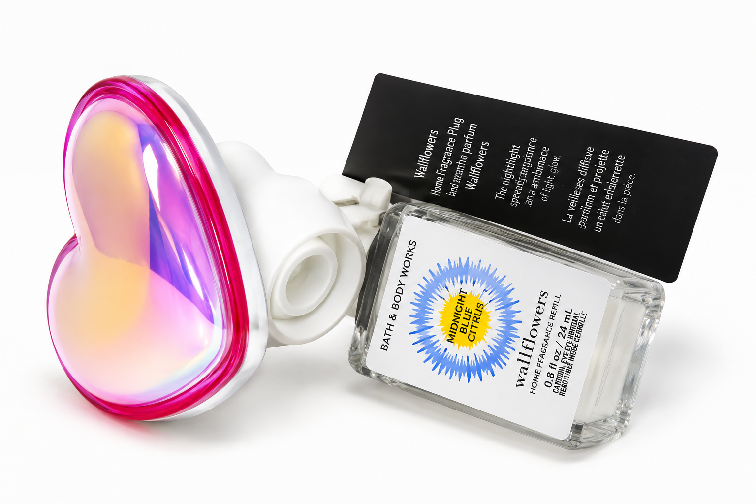 Bath & Body Works HEART NIGHTLIGHT fragrance plug shown from an angled view
