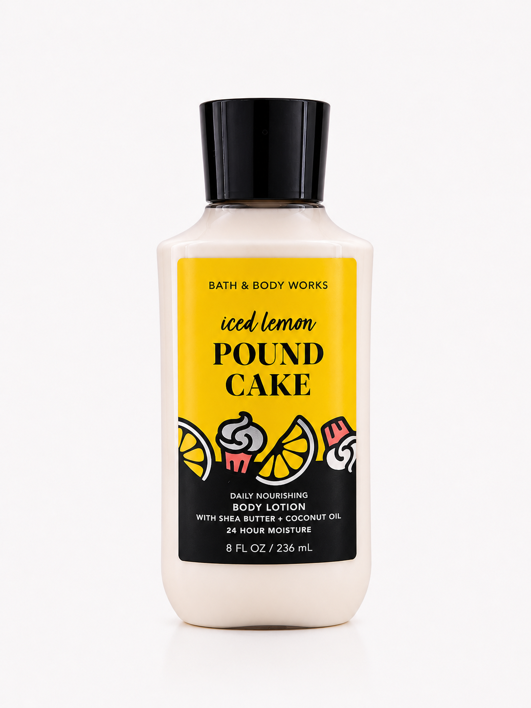 Bath & Body Works ICED LEMON POUND CAKE body lotion 8 oz moisturizing lemon dessert scented lotion