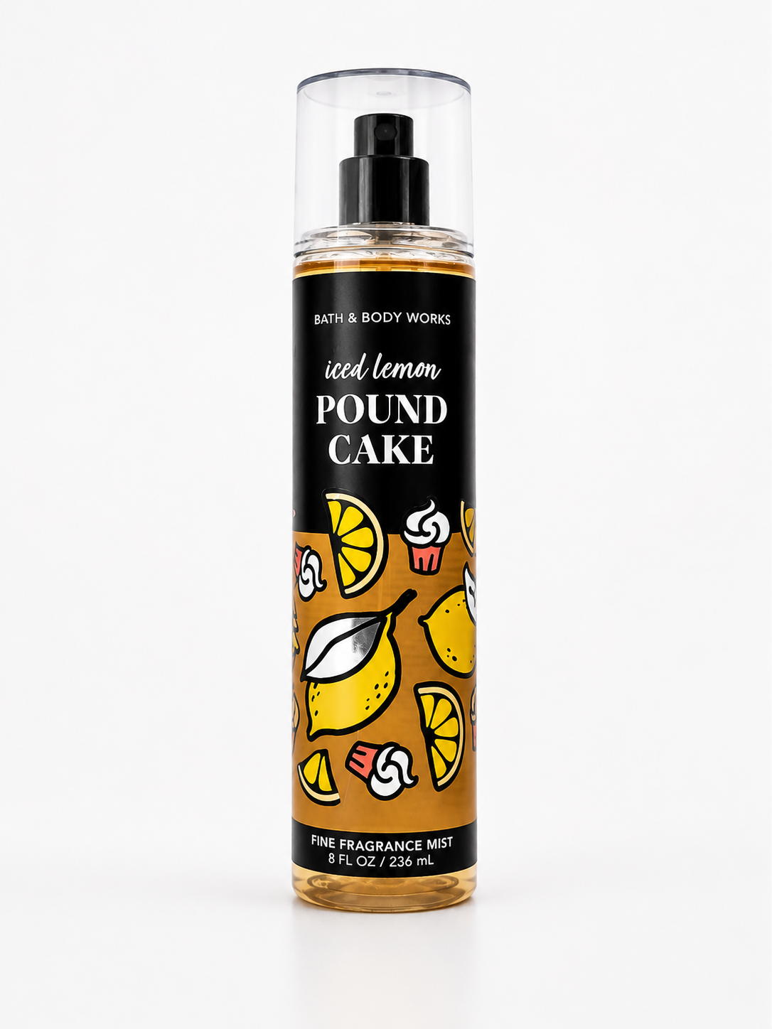 Bath & Body Works ICED LEMON POUND CAKE fragrance mist 8 oz lemon dessert gourmand body spray