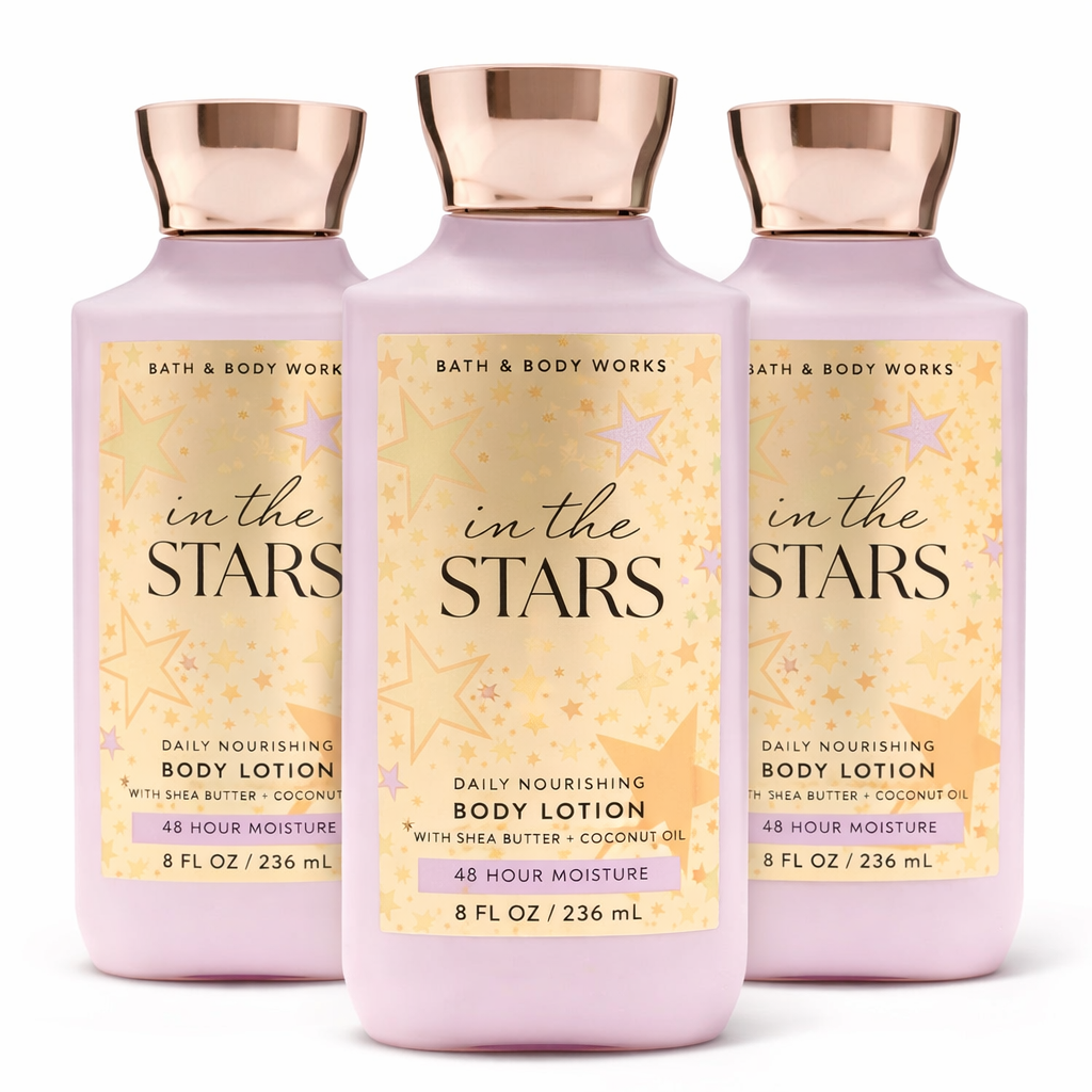 Bath & Body Works IN THE STARS Body Lotion 3 Pack 8 oz daily nourishing moisturizer with shea butter and coconut oil hydrating skincare bundle women soft skin | My Wrinkles Gone
