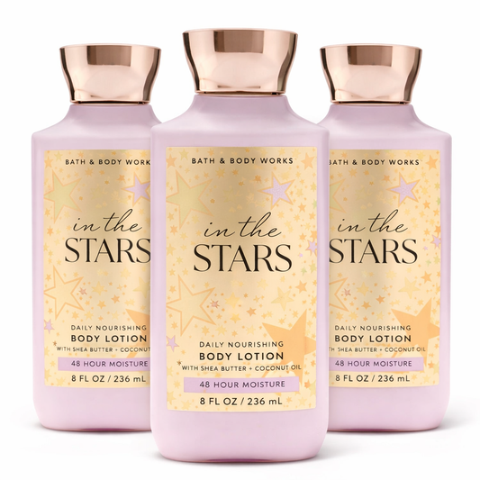Bath & Body Works IN THE STARS Body Lotion 3 Pack 8 oz daily nourishing moisturizer with shea butter and coconut oil hydrating skincare bundle women soft skin | My Wrinkles Gone