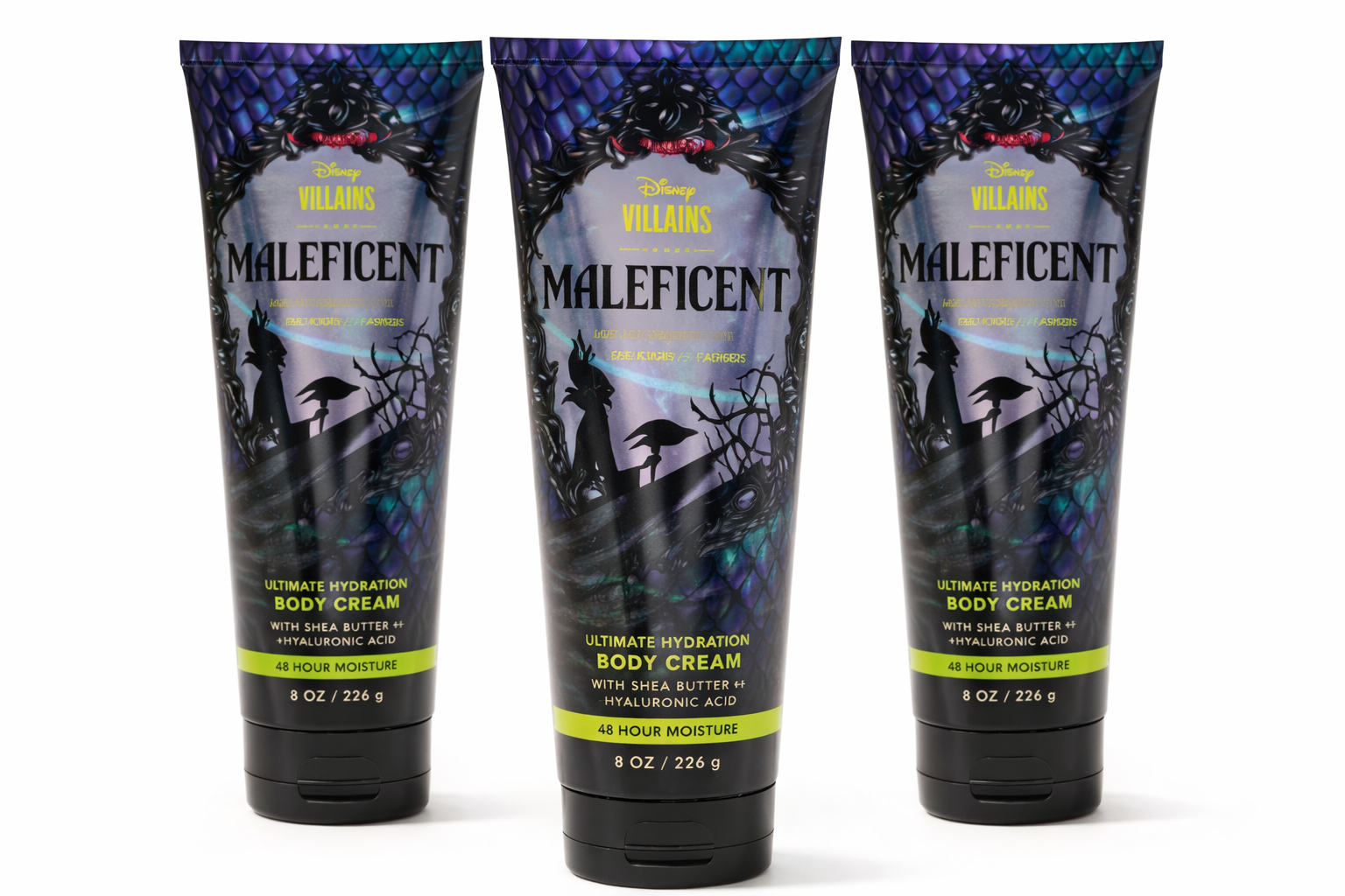Bath & Body Works MALEFICENT Ultimate Hydration Body Cream 3 Pack 8 oz shea butter hyaluronic acid moisturizer hydrating body care bundle women soft skin | My Wrinkles Gone