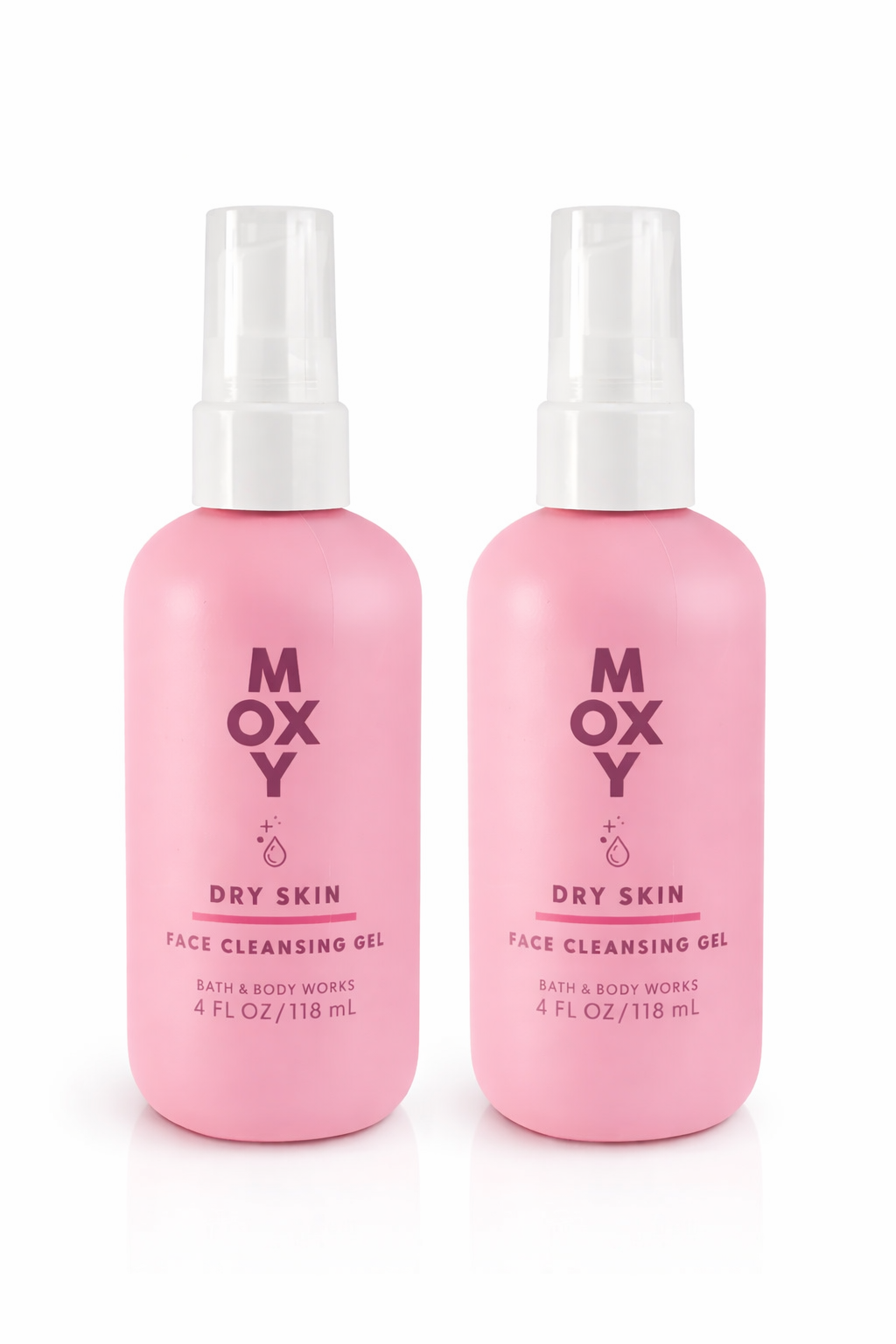 Bath and Body Works Moxy facial cleanser 2 pack pink bottles gentle face cleanser bundle daily skincare clean smooth skin MWG