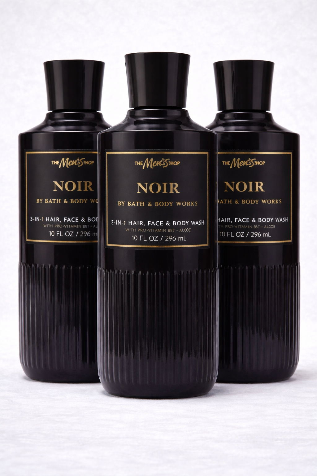 NOIR Bath & Body Works Body Wash 3-Pack - 10 oz Each hair face and body wash 10 oz dark masculine scent luxury shower gel men grooming premium fragrance