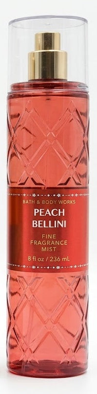 Bath & Body Works PEACH BELLINI fragrance mist 8 oz sweet peach body spray women summer scent