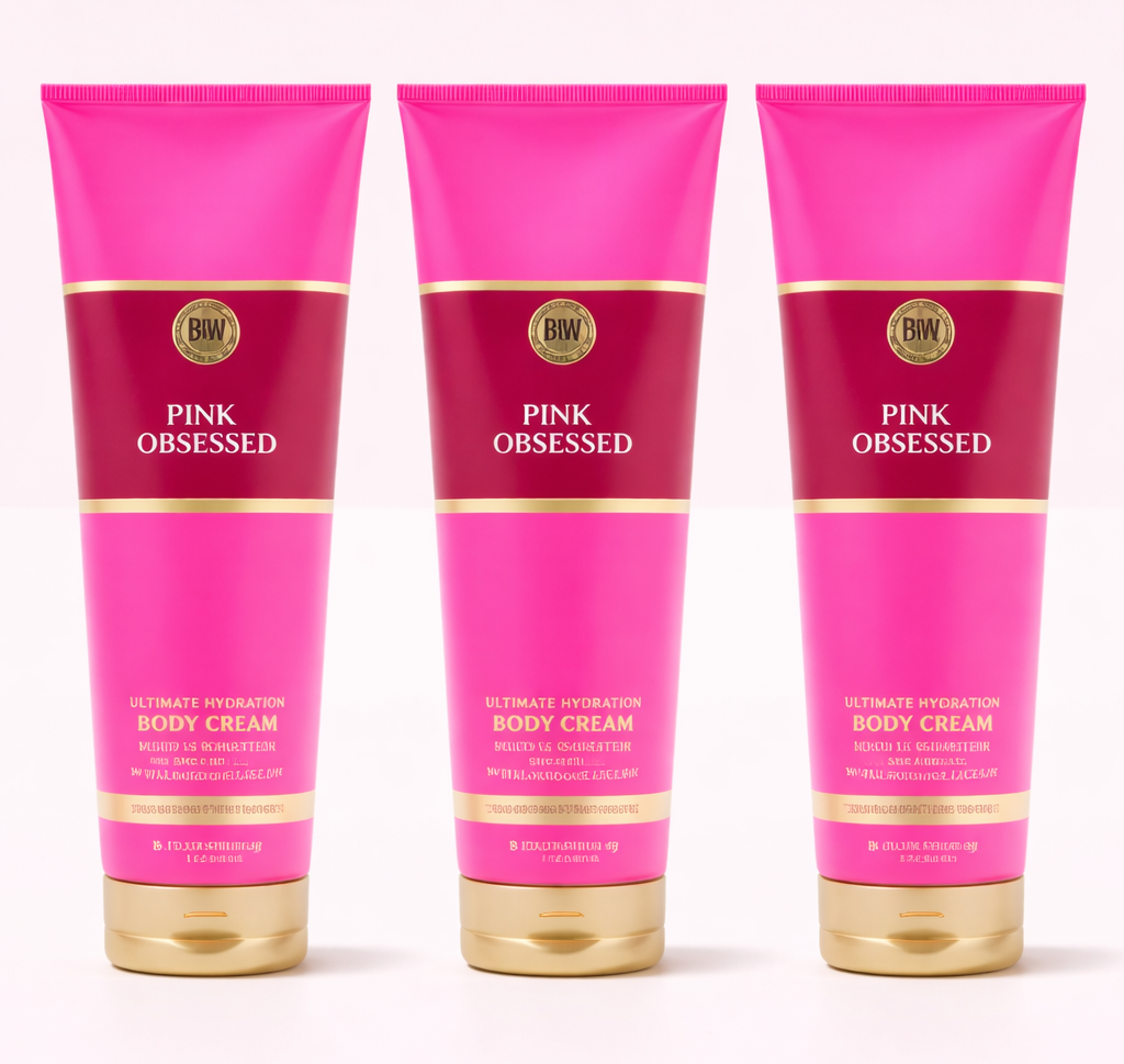 Bath & Body Works PINK OBSESSED Body Cream Ultimate Hydration 8 oz with shea butter and hyaluronic acid moisturizing lotion My Wrinkles Gone
