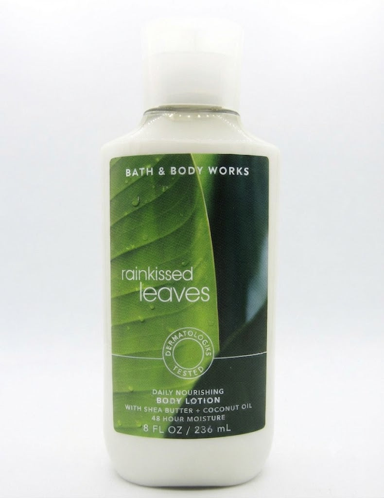 Bath & Body Works RAINKISSED LEAVES daily nourishing body lotion 8 oz bottle