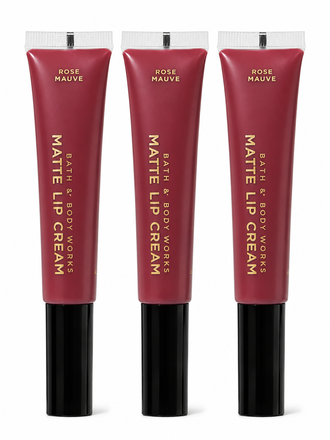 Bath & Body Works ROSE MAUVE Matte Lip Cream 3-pack of 0.44 fl oz tubes