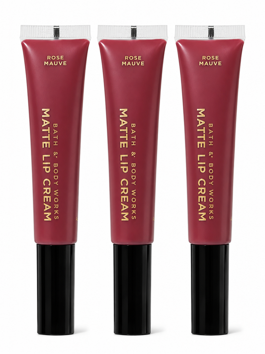 Bath & Body Works ROSE MAUVE Matte Lip Cream 3-pack of 0.44 fl oz tubes