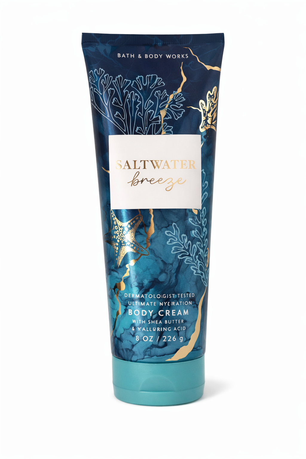 Bath & Body Works SALTWATER BREEZE body cream 8 oz 226 g ultimate hydration with shea butter smooth skin moisturizing ocean fresh scent My Wrinkles Gone