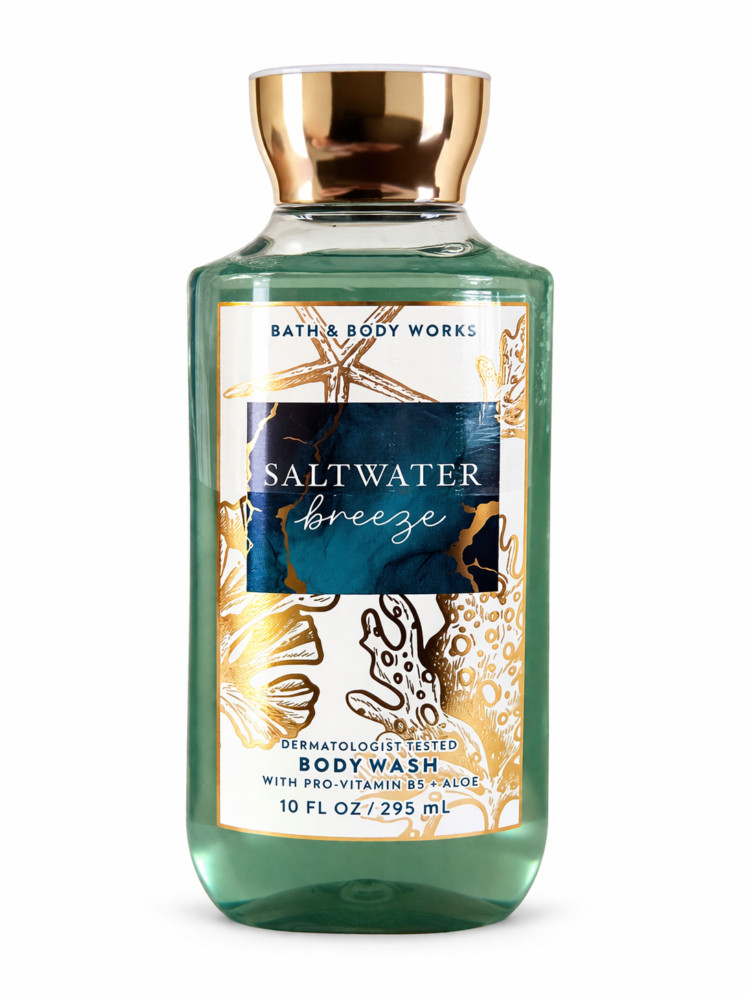 Bath & Body Works SALTWATER BREEZE Body Wash 10 oz single bottle with aloe and pro vitamin B5 hydrating shower gel fresh aquatic scent MWG