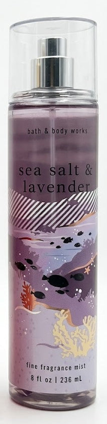 Bath & Body Works SEA SALT & LAVENDER fragrance mist 8 oz fresh clean spa scent body spray women