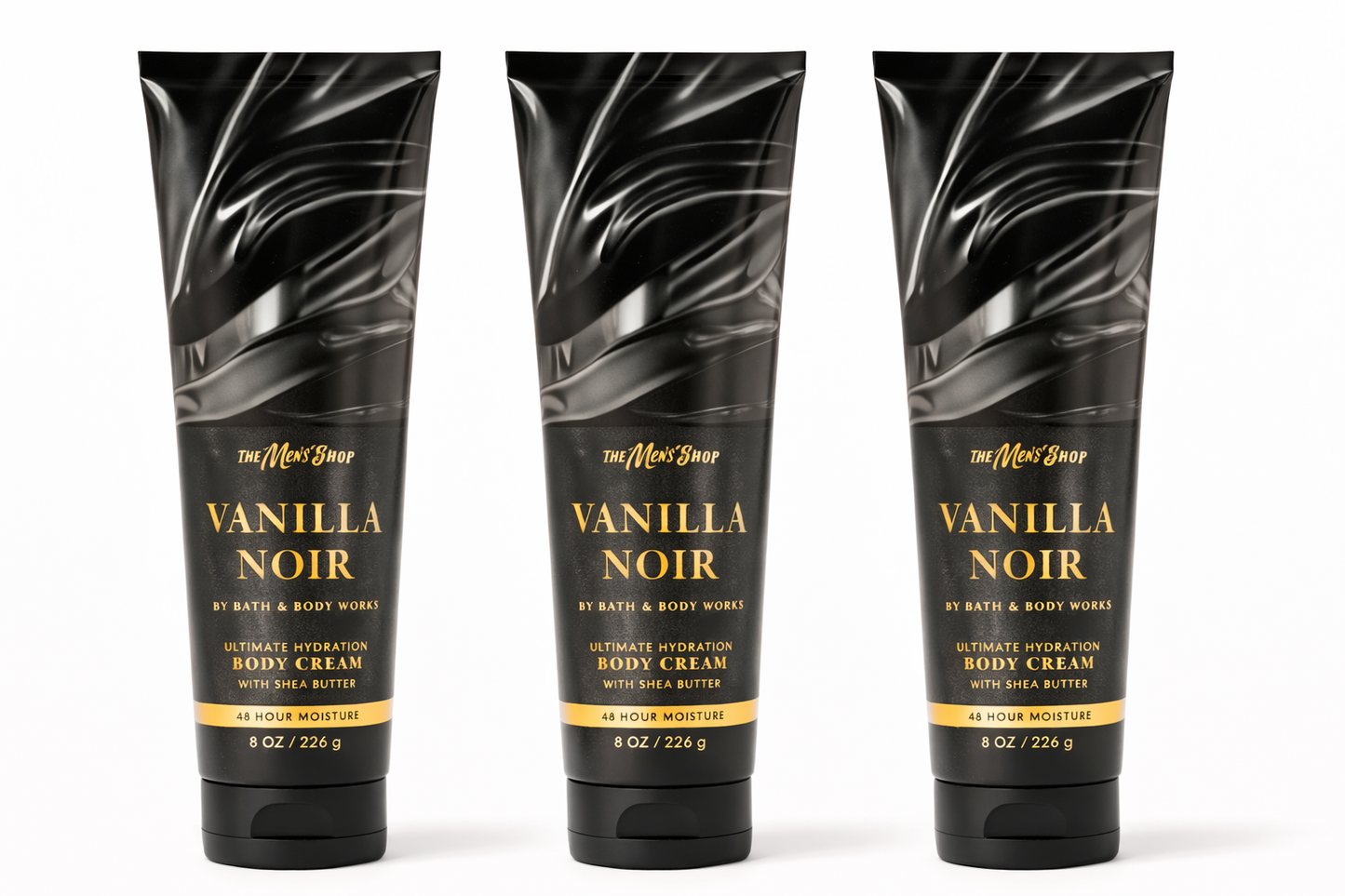 Bath & Body Works VANILLA NOIR Body Cream 3 Pack 8 oz ultimate hydration moisturizer with shea butter and hyaluronic acid hydrating body care bundle men | My Wrinkles Gone