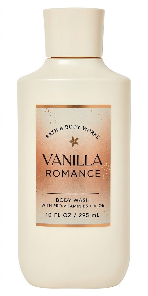 Bath & Body Works VANILLA ROMANCE body wash 10 oz single bottle moisturizing shower gel vanilla scent