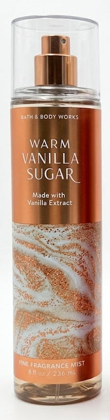 Bath & Body Works WARM VANILLA SUGAR fragrance mist 8 oz sweet vanilla body spray cozy classic scent