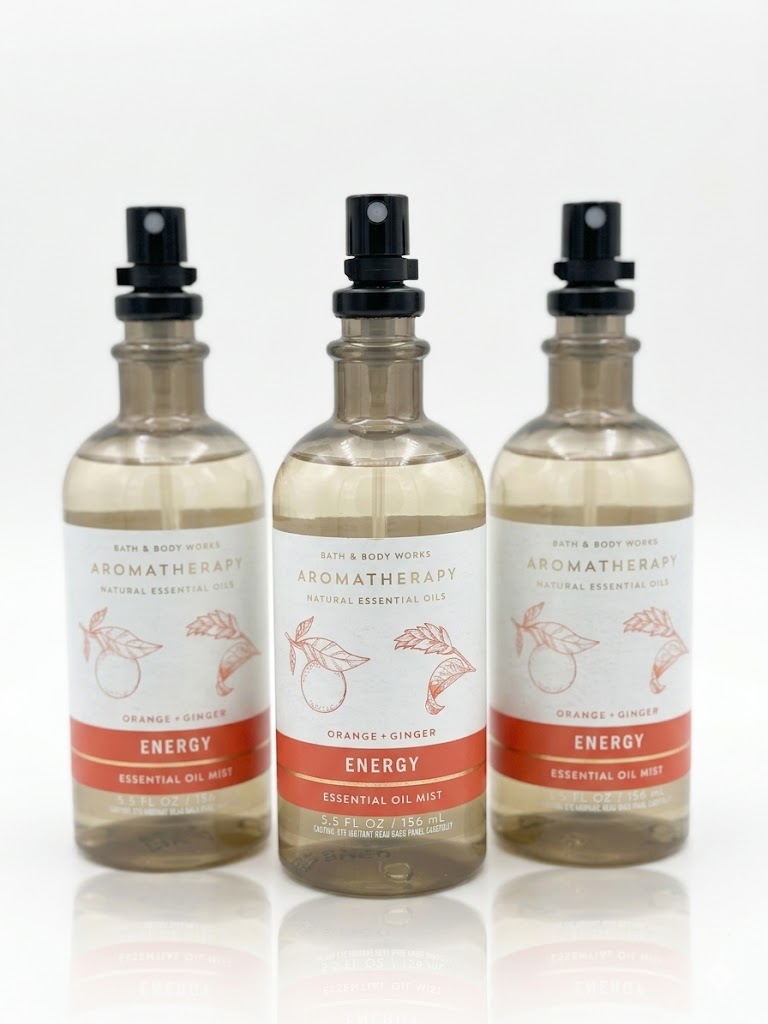 Bath & Body Works orange ginger energy mist 3 pack citrus aromatherapy spray for focus energy and daily refresh