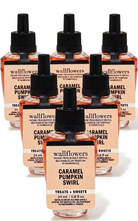 Bath & Body Works Wallflowers Caramel Pumpkin Swirl refill 24ml pack of 6 treats and sweets home fragrance MWG