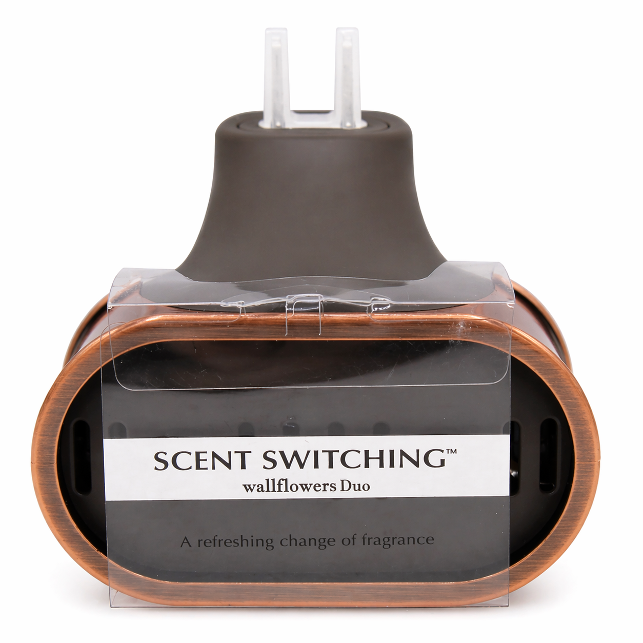 Bath & Body Works wallflowers duo plug back view showing rotating outlet plug feature