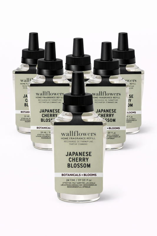 Bath & Body Works Wallflowers Japanese Cherry Blossom refill 24ml pack of 6 home fragrance botanicals blooms MWG
