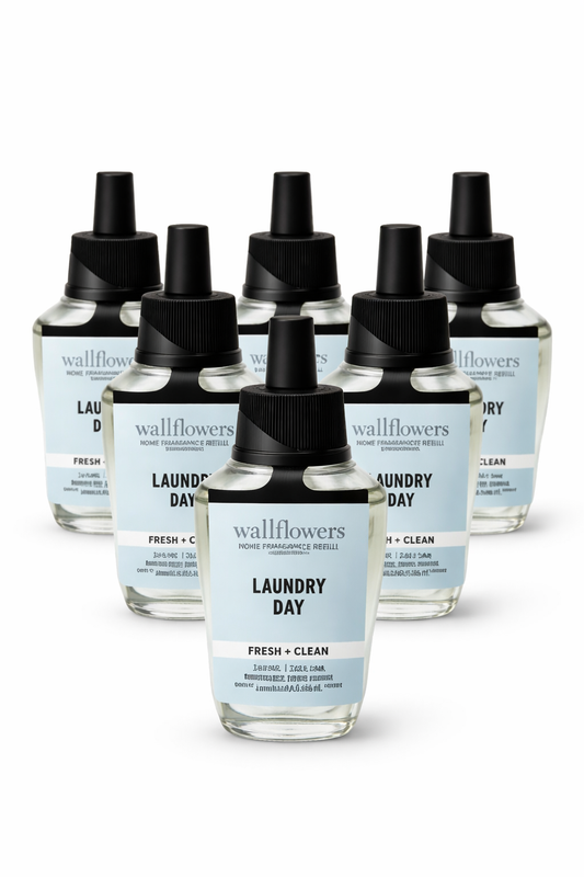 Bath & Body Works Wallflowers Laundry Day refill 24ml 6 pack home fragrance plug-in oil fresh clean scent bundle