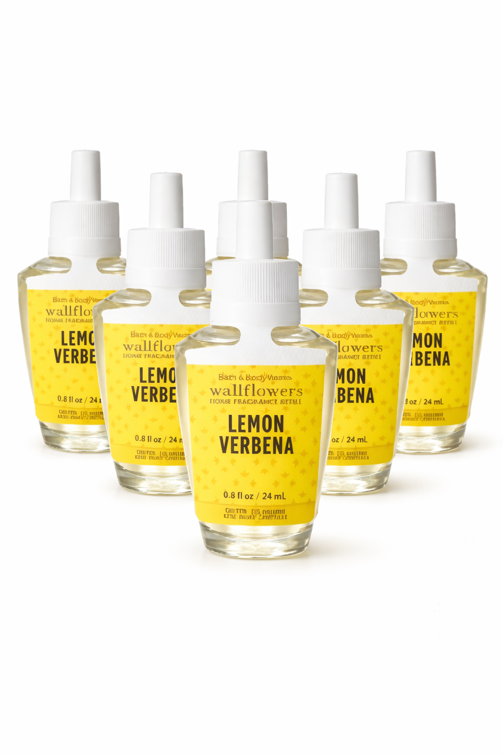 Bath & Body Works Wallflowers LEMON VERBENA 6 pack home fragrance refill bulbs fresh citrus scent plug in air freshener bright clean home My Wrinkles Gone
