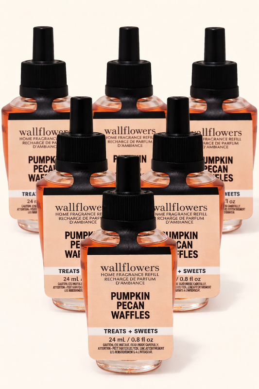 Bath & Body Works Wallflowers Pumpkin Pecan Waffles refill 24ml pack of 6 treats and sweets home fragrance MWG