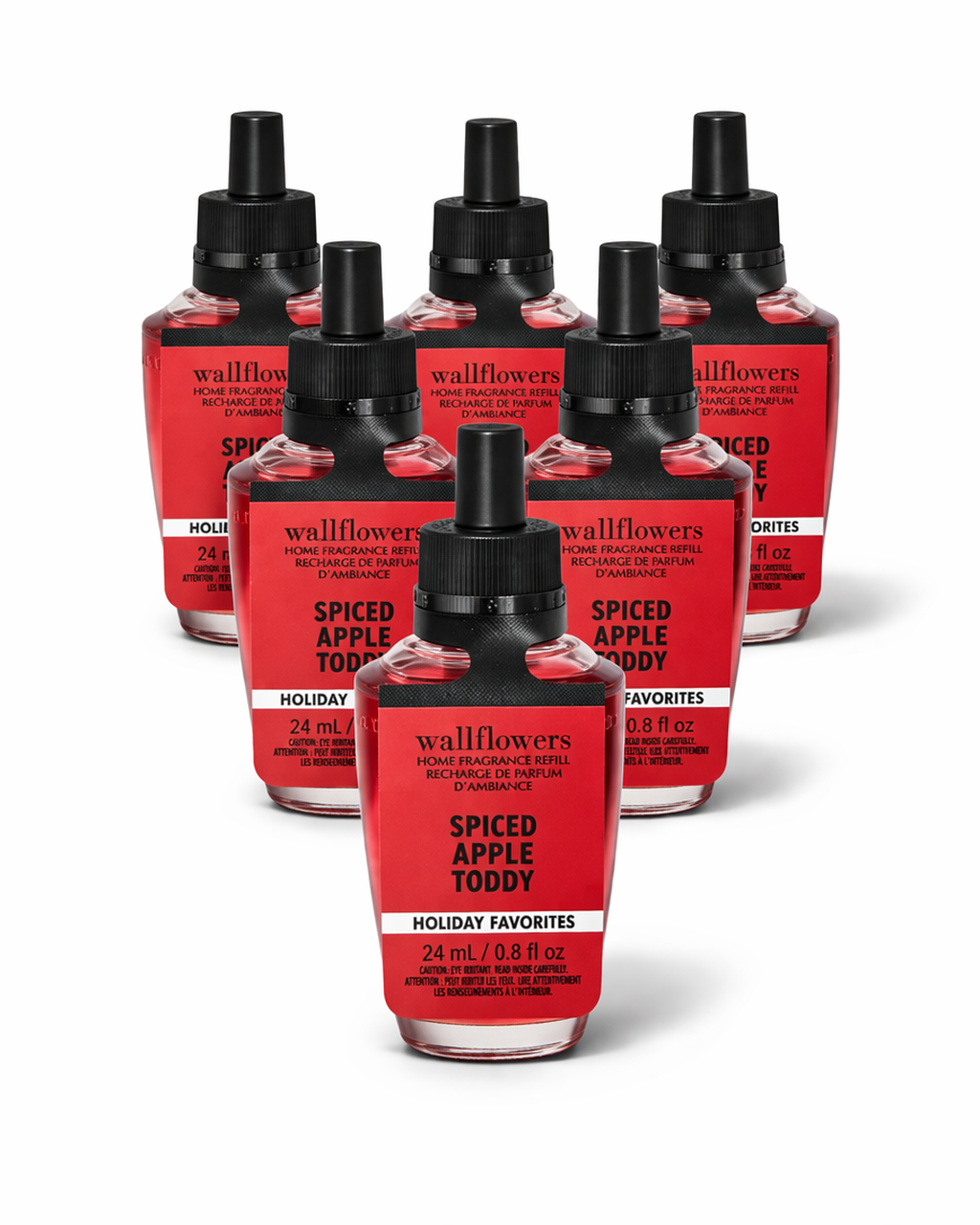 Bath & Body Works Wallflowers Spiced Apple Toddy refill 24ml pack of 6 holiday favorites home fragrance MWG