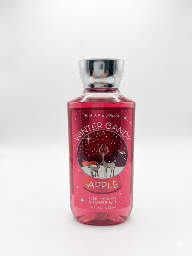 Bath & Body Works WINTER CANDY APPLE body wash 10 oz festive holiday fragrance moisturizing shower gel