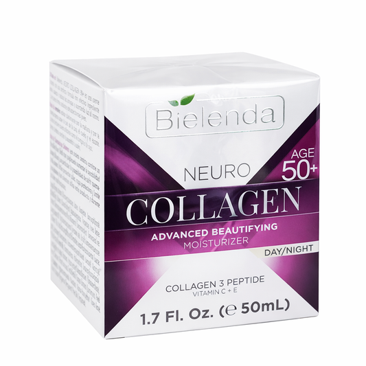 Bielenda Neuro Collagen Advanced Beautifying Moisturizer 50ml anti aging face cream day night collagen peptide My Wrinkles Gone