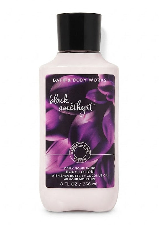 BLACK AMETHYST Bath & Body Works Daily Nourishing Body Lotion, 8 oz bottle with shea butter and coconut oil