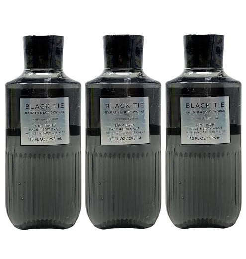 Bath & Body Works BLACK TIE Men’s Body Wash 3 Pack with three bottles