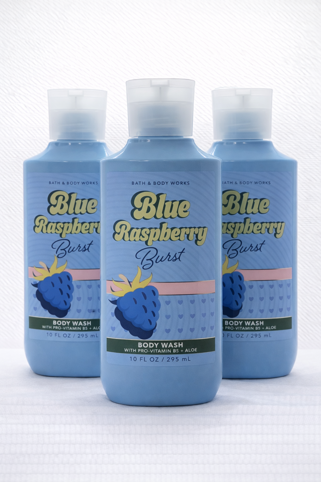 Body Wash Pack of 3 – BLUE RASPBERRY BURST 10 FL OZ / 295 ML | SHOWER GEL – Gentle Daily Cleanser – 10 fl oz Each