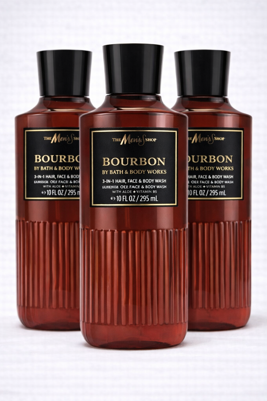 Body Wash Pack of 3 – BOURBON 10 FL OZ / 295 ML | SHOWER GEL – Gentle Daily Cleanser – 10 fl oz Each