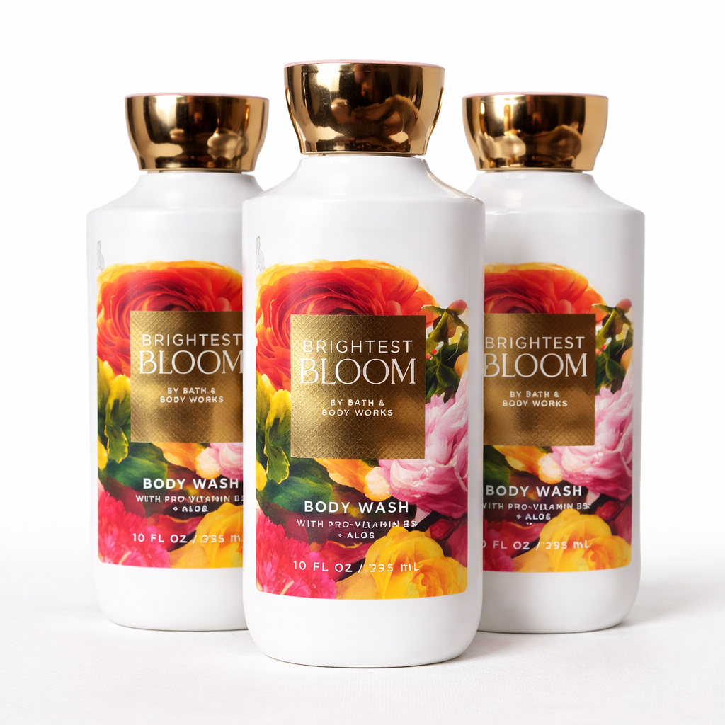 Body Wash Pack of 3 – BRIGHTEST BLOOM 10 FL OZ / 295 ML | SHOWER GEL – Gentle Daily Cleanser – 10 fl oz Each