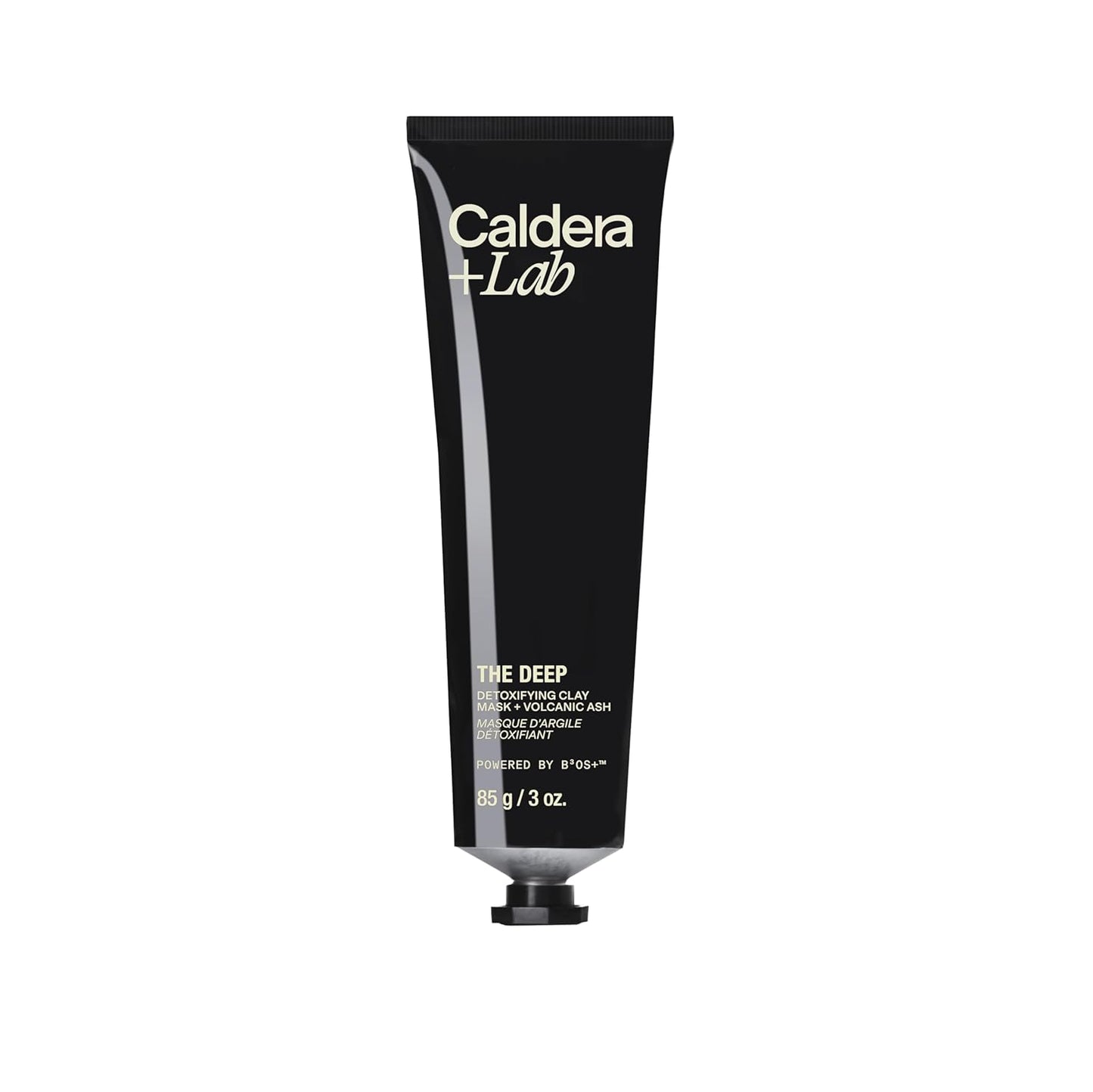 Caldera + Lab The Deep luxury volcanic ash clay face mask for men designed to exfoliate detoxify and refresh skin.