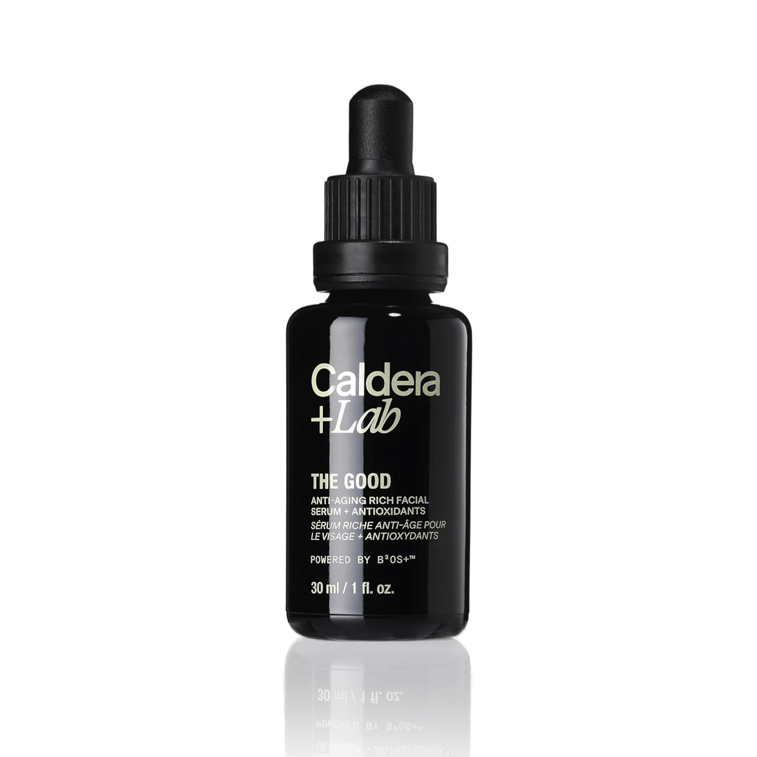Caldera + Lab The Good luxury organic face serum for men with antioxidant-rich facial oil formula for smoother healthier-looking skin.
