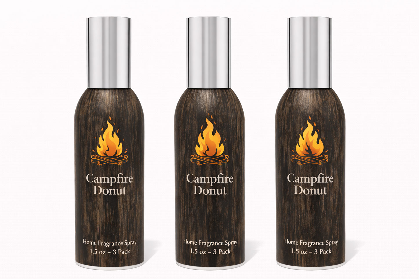Campfire Donut Room Spray 3-Pack | Long-Lasting Home Fragrance