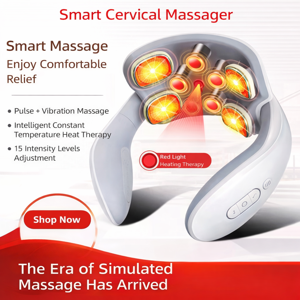 Cervical spine pain relief therapy illustration showing tension reduction and neck muscle recovery