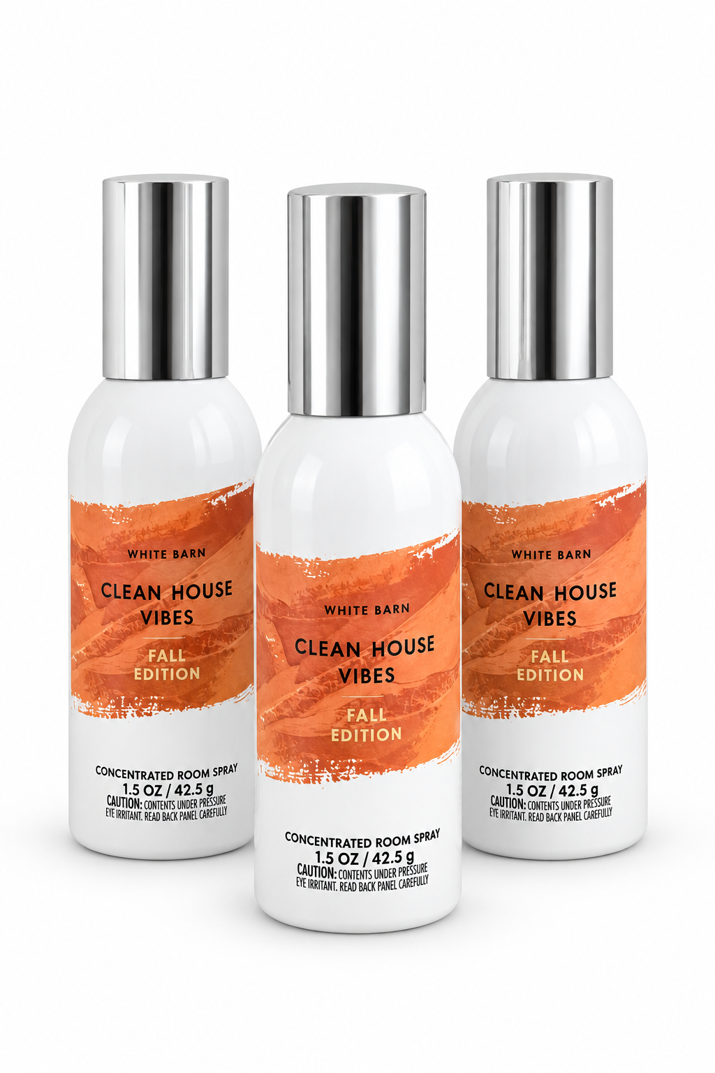 Three Bath & Body Works CLEAN HOUSE VIBES Fall Edition Concentrated Room Spray 1.5 oz bottles