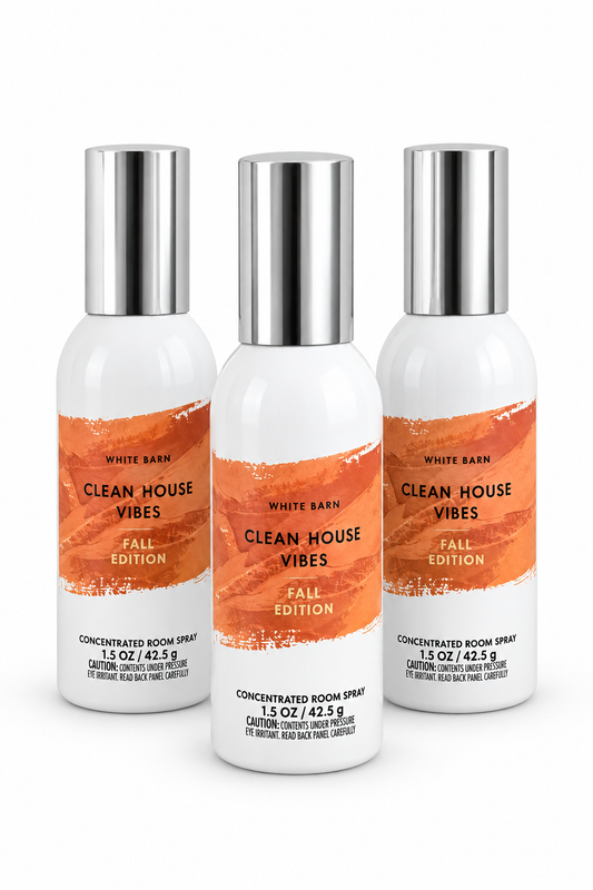 Three Bath & Body Works CLEAN HOUSE VIBES Fall Edition Concentrated Room Spray 1.5 oz bottles