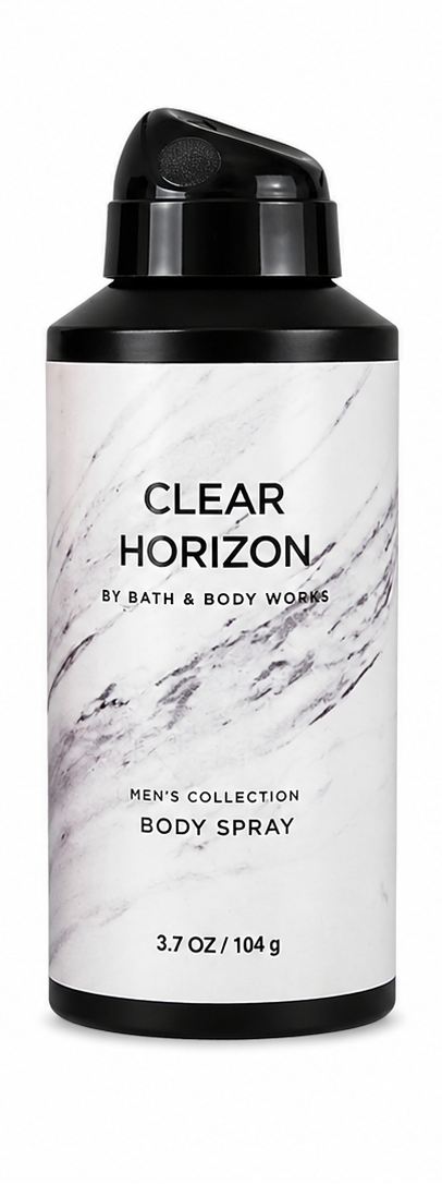 Bath & Body Works CLEAR HORIZON body spray 3.7 oz fresh clean modern masculine fragrance cologne mist