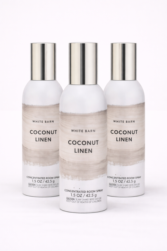 COCONUT LINEN Bath & Body Works Room Spray 3-Pack – 1.5 oz Each | My Wrinkles Gone
