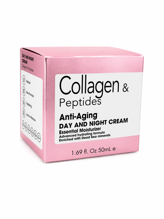 Collagen Peptides Anti Aging Cream 50mL Single Box Day and Night Moisturizer Dead Sea Minerals Hydrating Firming Face Cream