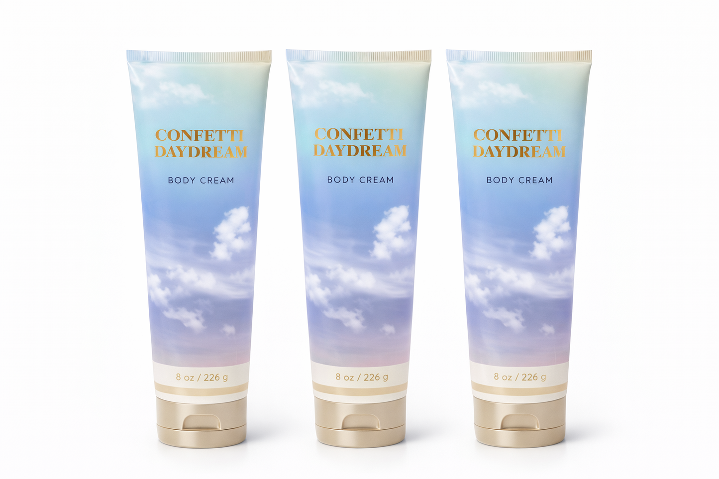 CONFETTI DAYDREAM Body Cream 8 oz (Pack of 3) | Ultra Moisturizing