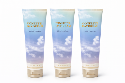 CONFETTI DAYDREAM Body Cream 8 oz (Pack of 3) | Ultra Moisturizing