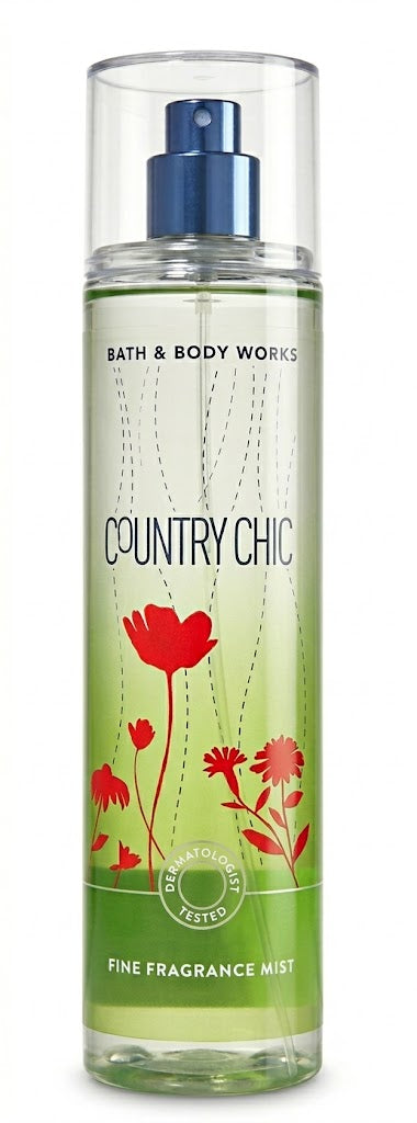 Country Chic Fine Fragrance Mist by Bath and Body Works 8 oz body spray with floral, fruity and fresh fragrance notes for body and hair.