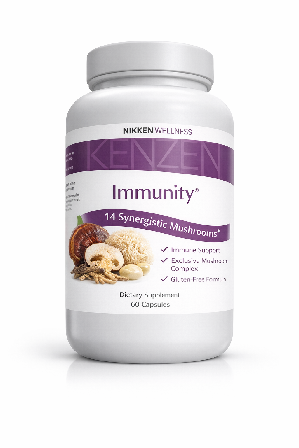 KenZen® Immunity Mushroom Complex – 14 Synergistic Mushrooms – 60 Capsules