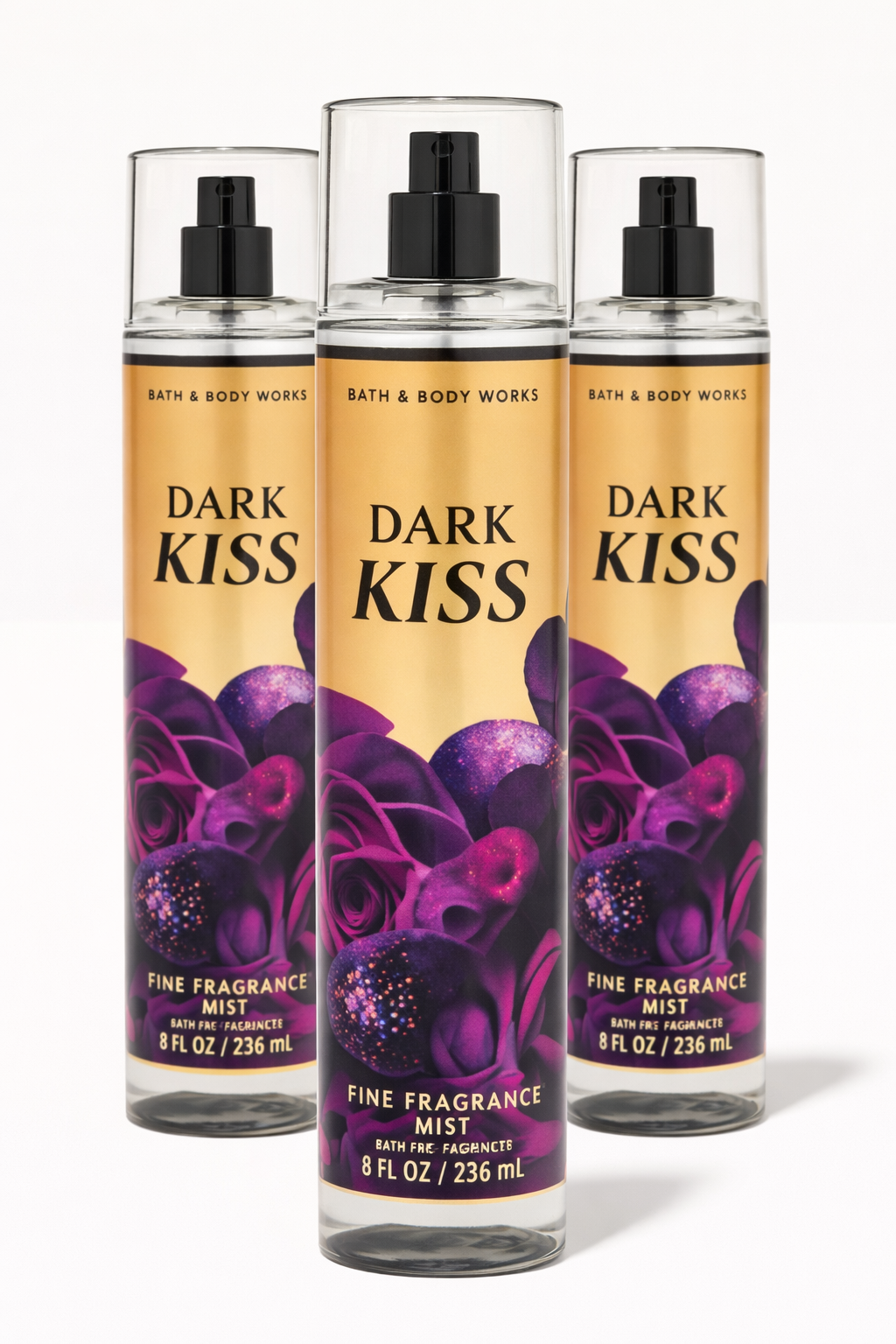 DARK KISS FINE Bath & Body Works Fragrance Mist 3-Pack – 8 oz Each | My Wrinkles Gone