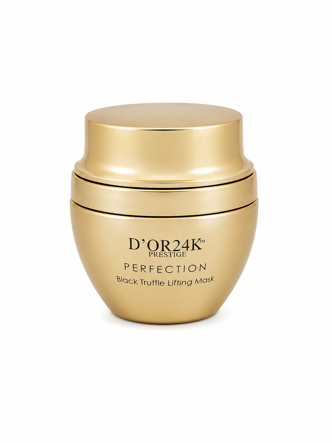 D’OR24K Prestige Perfection Black Truffle + Black Pearl Lifting Mask 50ML luxury skincare jar with gold finish