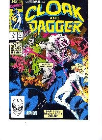 Front cover of Cloak and Dagger #13, published by Marvel Comics, 1990, mint condition ungraded collectible comic book